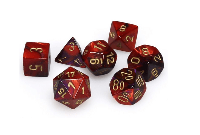 MINI GEMINI 7-DIE SET PURPLE-RED/GOLD